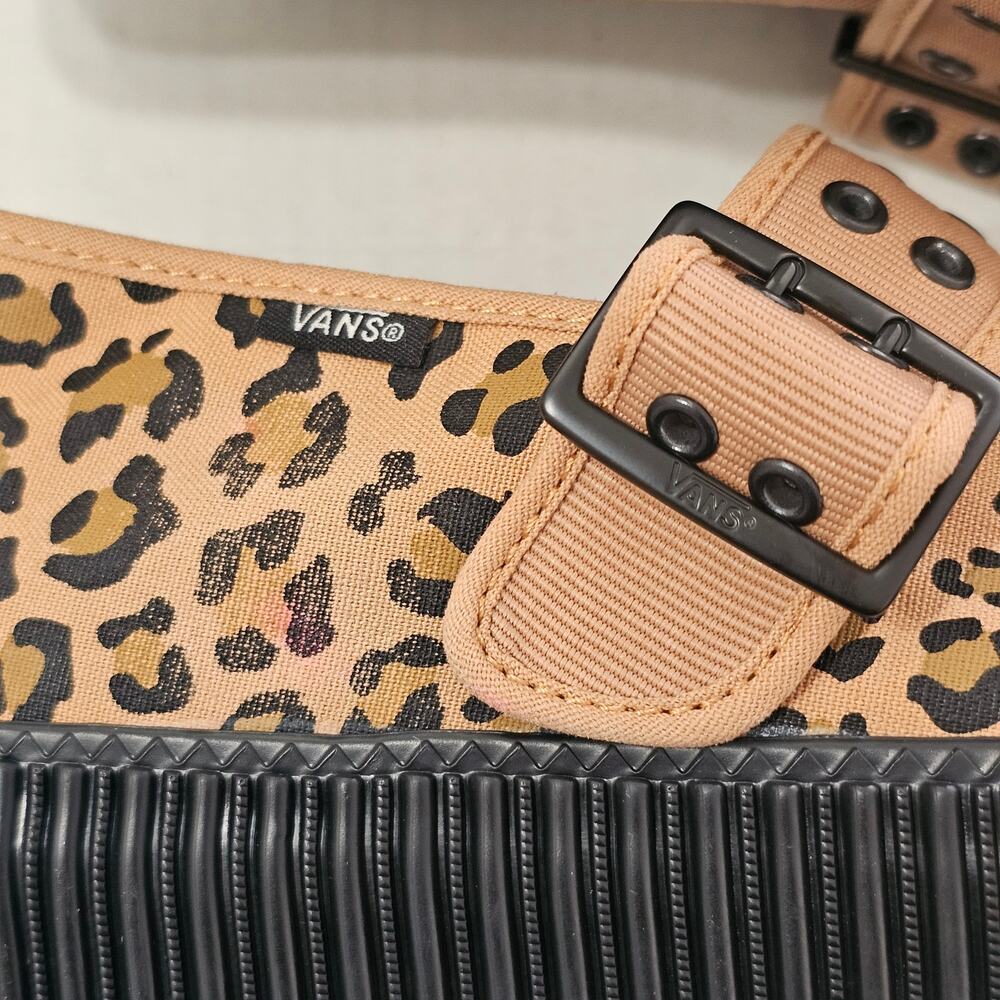 VANS Mary Jane Creeper Shoe in Leopard Brown/Black Size M11.5/W13 - Picture 4 of 6